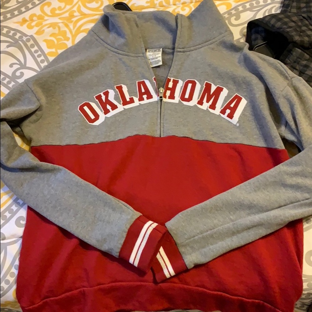 OU Pink quarter zip